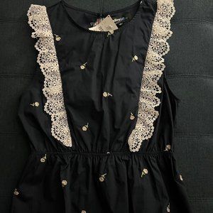 Navy Blue Peplum Top